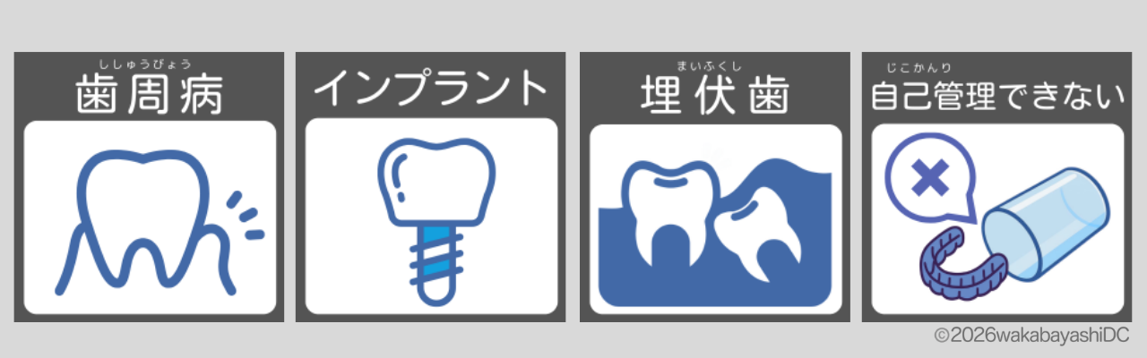 歯並び以外の要因でマウスピース矯正ができないケース